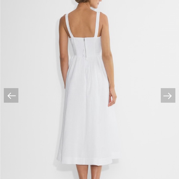 Wilfred White Linen Midi Dress size 6 NWT - Picture 2 of 6
